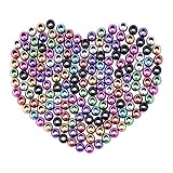 HooAMI 200pcs Mixed Color Acrylic Ball Beads 12mm for Jewelry Making