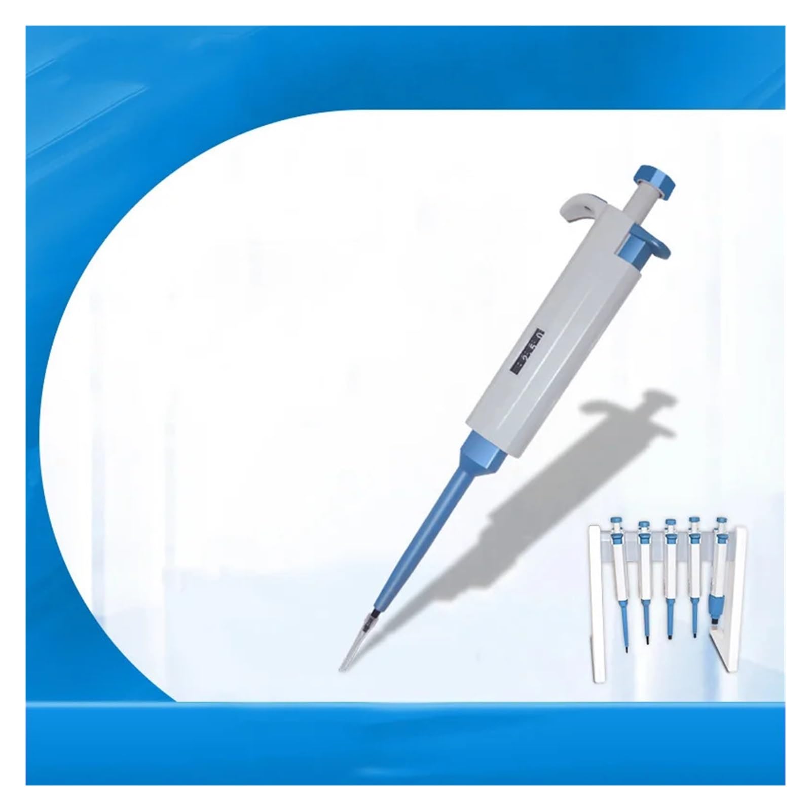 Micropipette, Set di pipette monocanale regolabili da 0,5 a 10 ul - Kit di pipettaggio da laboratorio professionale da 1 a 10 ml, preciso e regolabile(0.1-2.5ul)