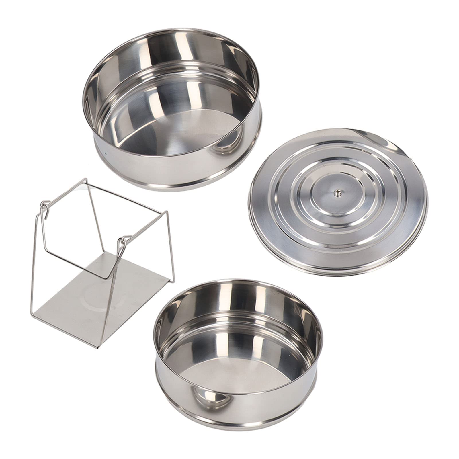 Inserto de para Olla, Olla Interior de Olla Instantánea de Acero Inoxidable 304, Cesta de Vaporera Apilable de 2 Niveles con Tapa, Ollas de para Cocinar en la Cocina