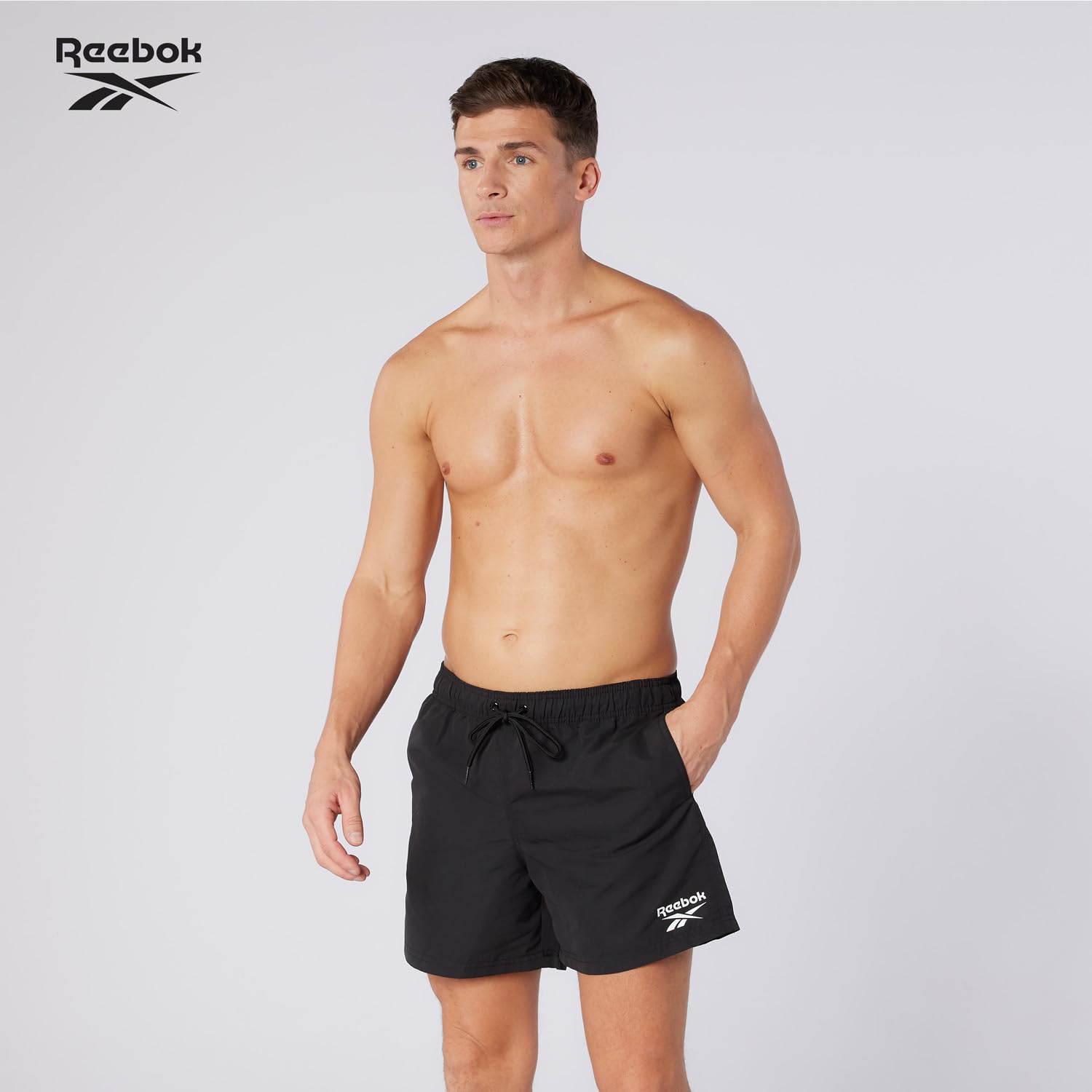 Reebok Yale Herren-Badeshorts | Leichte und atmungsaktive Polyester-Badeshorts, schnelltrocknend | Badehose für Herren zum Schwimmen