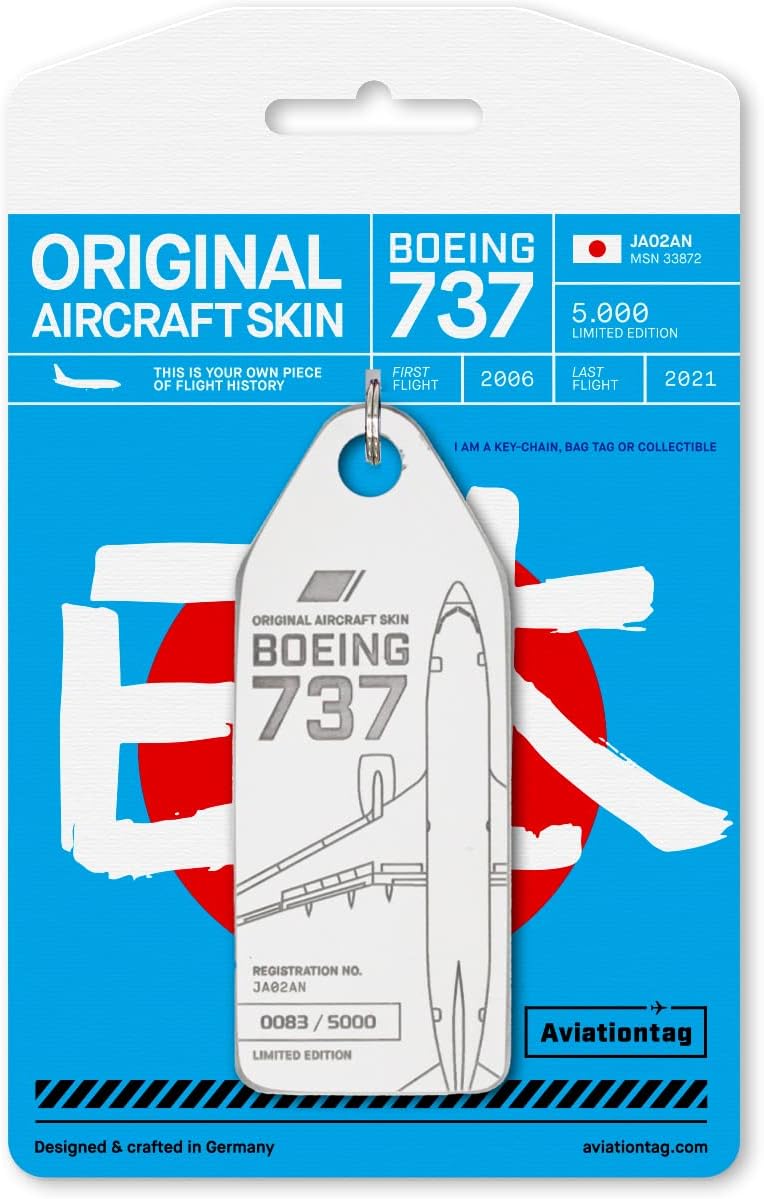 Aviationtag ANA JA02AN フライトタグ B737キーホルダー