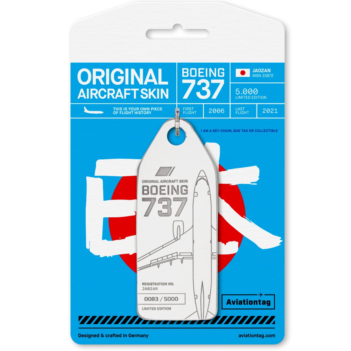 Amazon.co.jp: AVIATIONTAG B737 JA02AN White ANA アビエーションタグ
