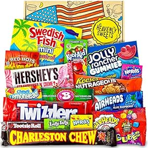 American Sweets Gift Box – American Candy Sweet Box – Sweet Hamper Chocolate Nerds Airheads Reeses Hersheys – Gift…