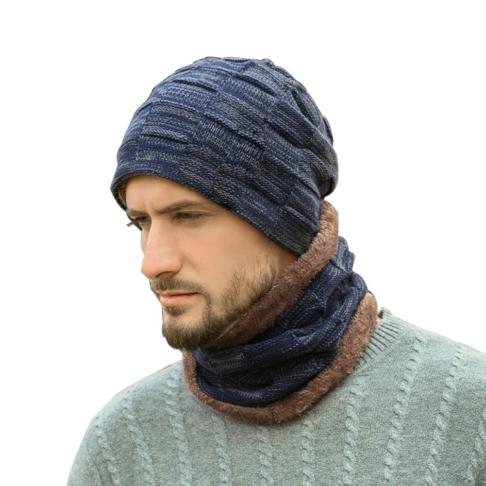 Avril Tian 2 In 1 Winter Fleece Lined Knitted Hat  display picture 1