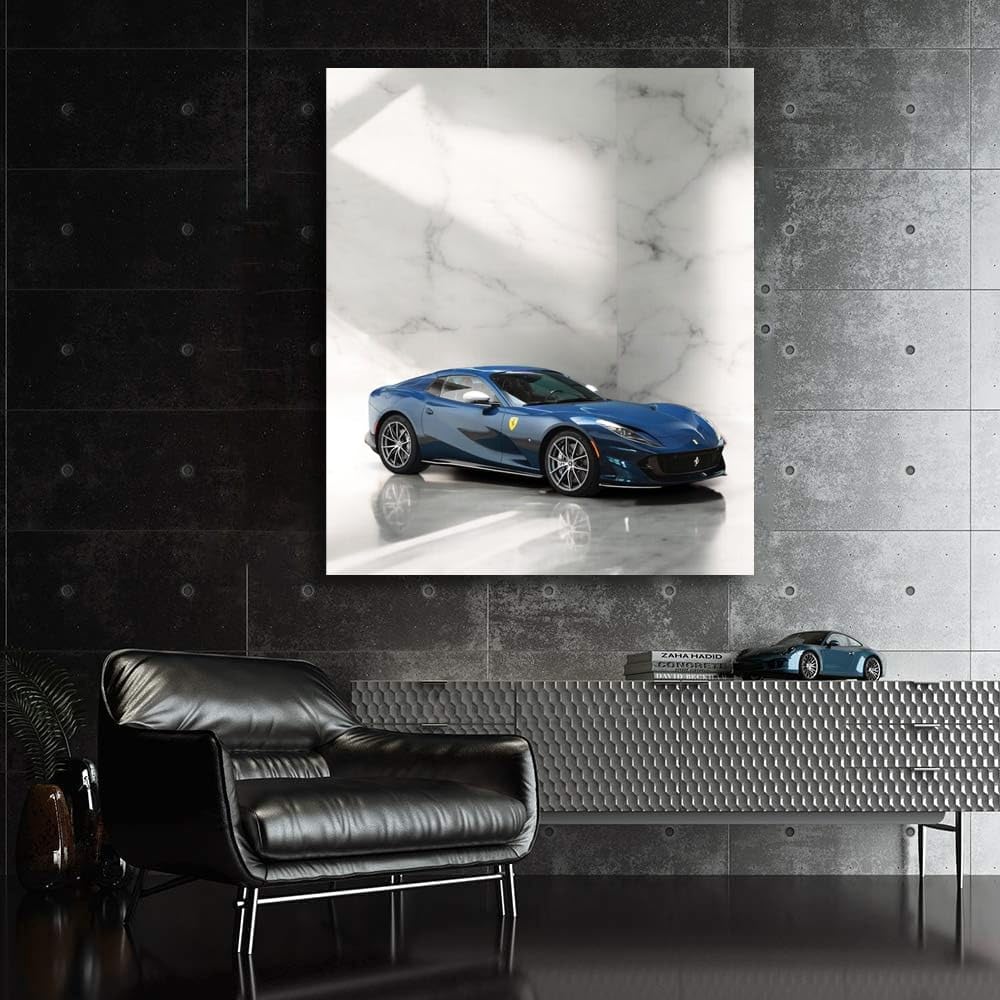 絵画 REVERIE 30 Amazon.com: Wall Art Ferrari 812 Gts Marble Painting [Canvas