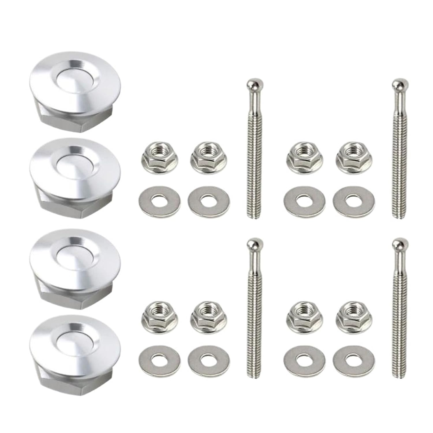 Bumper Quick Release 4Pcs Aluminum Car Bumper Hood Pin Quick Release Fasteners Lock(Purple)
