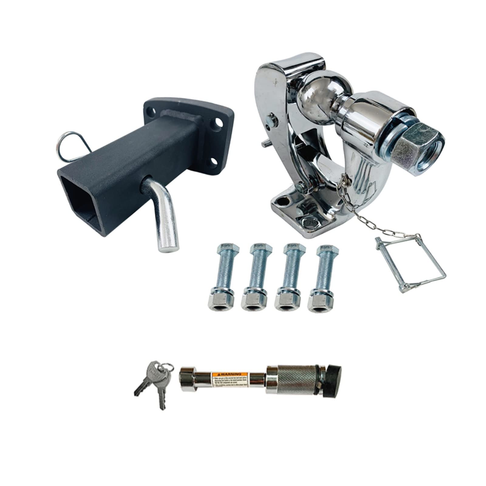 Zaczep przyczepy, TRAILER PINTLE HOOT Montażowa płyta do 2 "Adapter Adapter Hitch z PIN BLOCK 2"(With chromed hook)