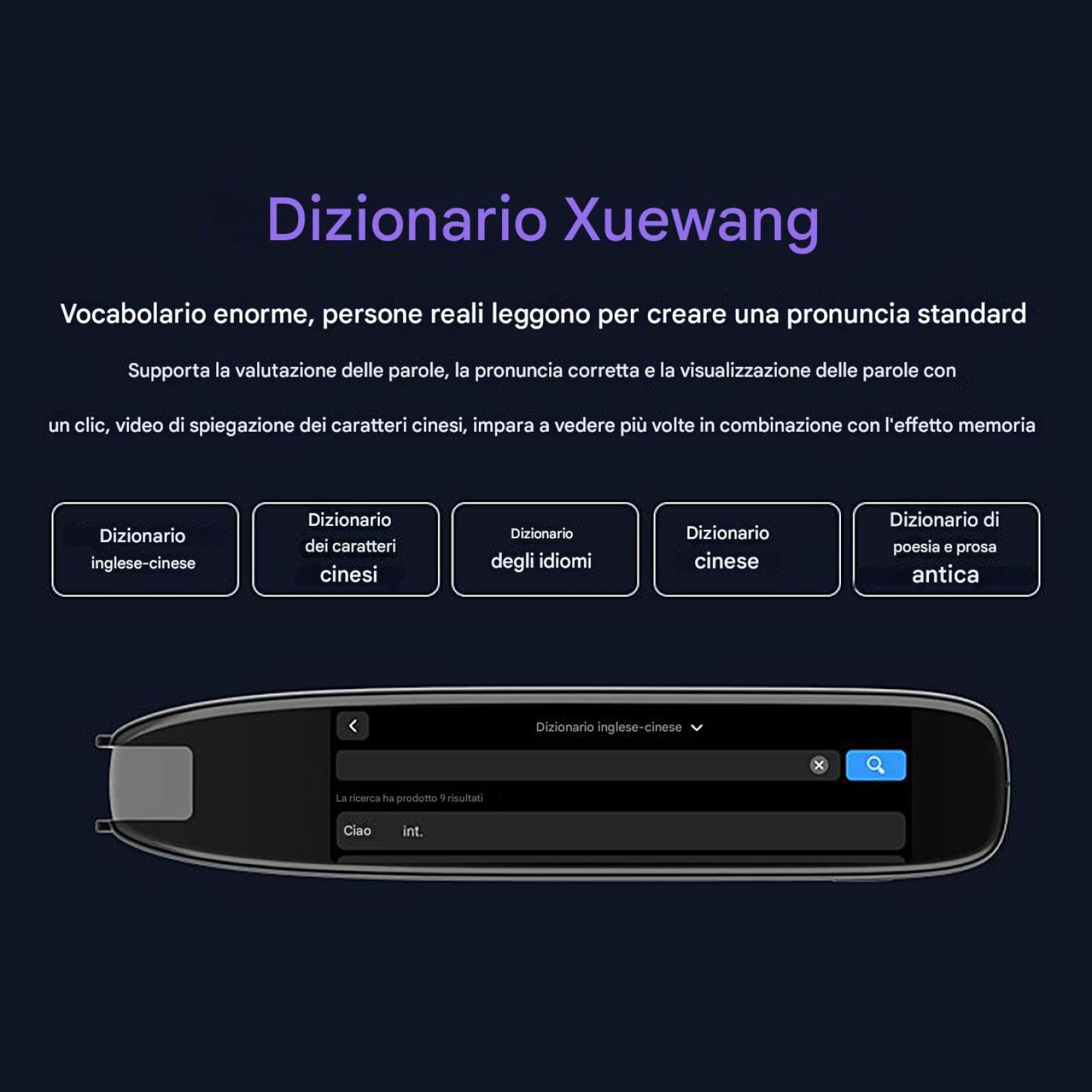 Penna Traduttore Penna Traduzione Offline di Supporto per Dislessia | Touchscreen Scanner Voce Dizionari Elettronici 142 Lingue per Studenti Uomini Donne
