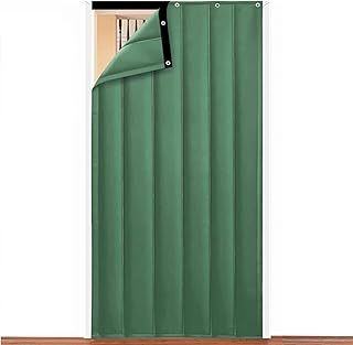 YQNUCO Thermal Insulated Door, Thermal Door Cover PU Soundproof Noise Reduction Windproof Waterproof Blanket Heavy Duty Ma...