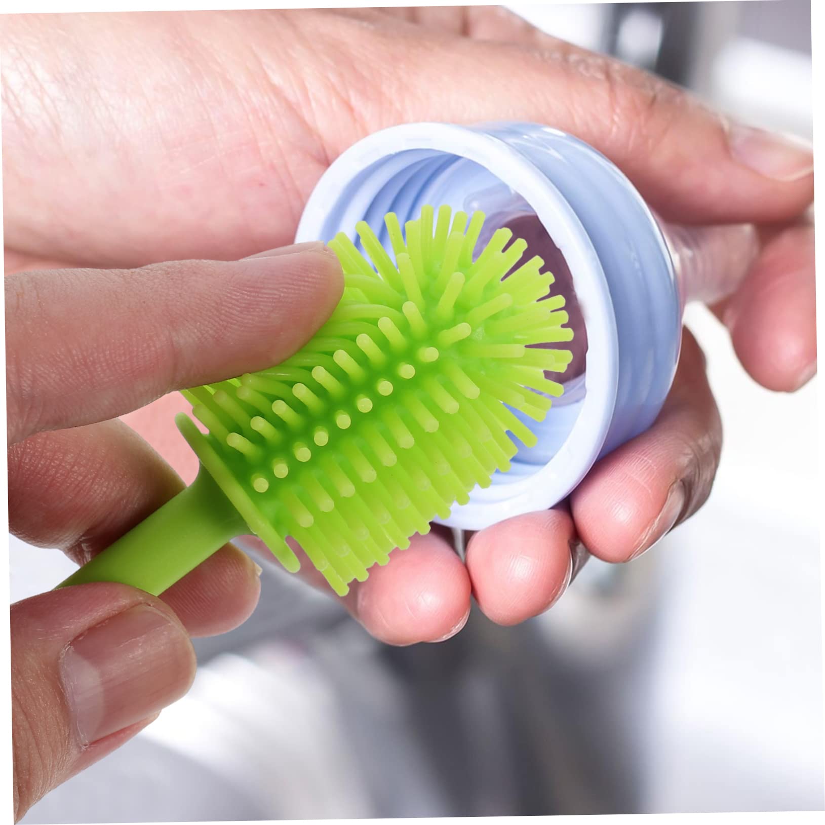 Abaodam 6pezzi Spazzole Silicone Per Bottiglie Spazzole Multifunzionali Per Borracce Bottiglie Per e Utensili Colori
