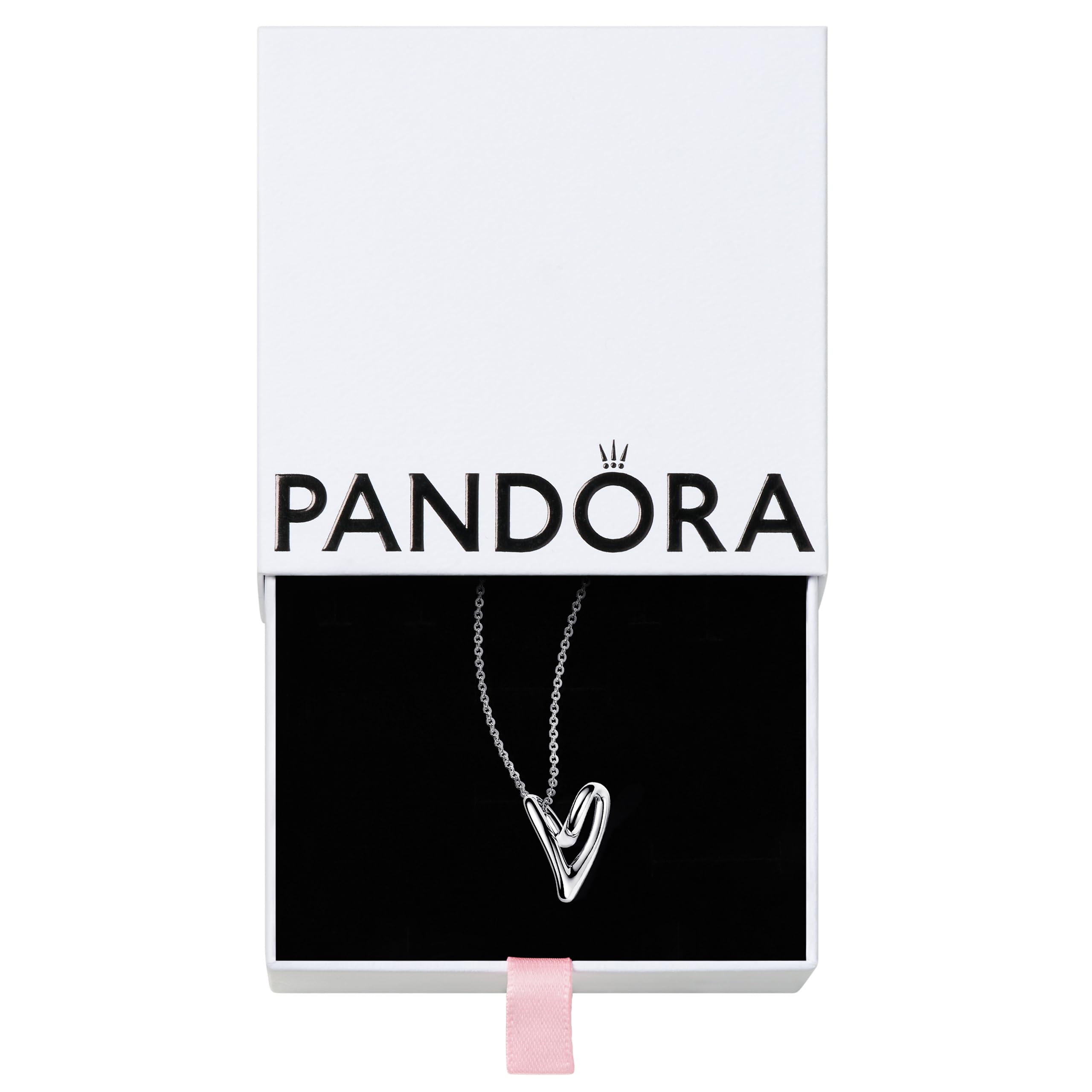 Pandora Essence Heart pendant sterling silver necklace, 70