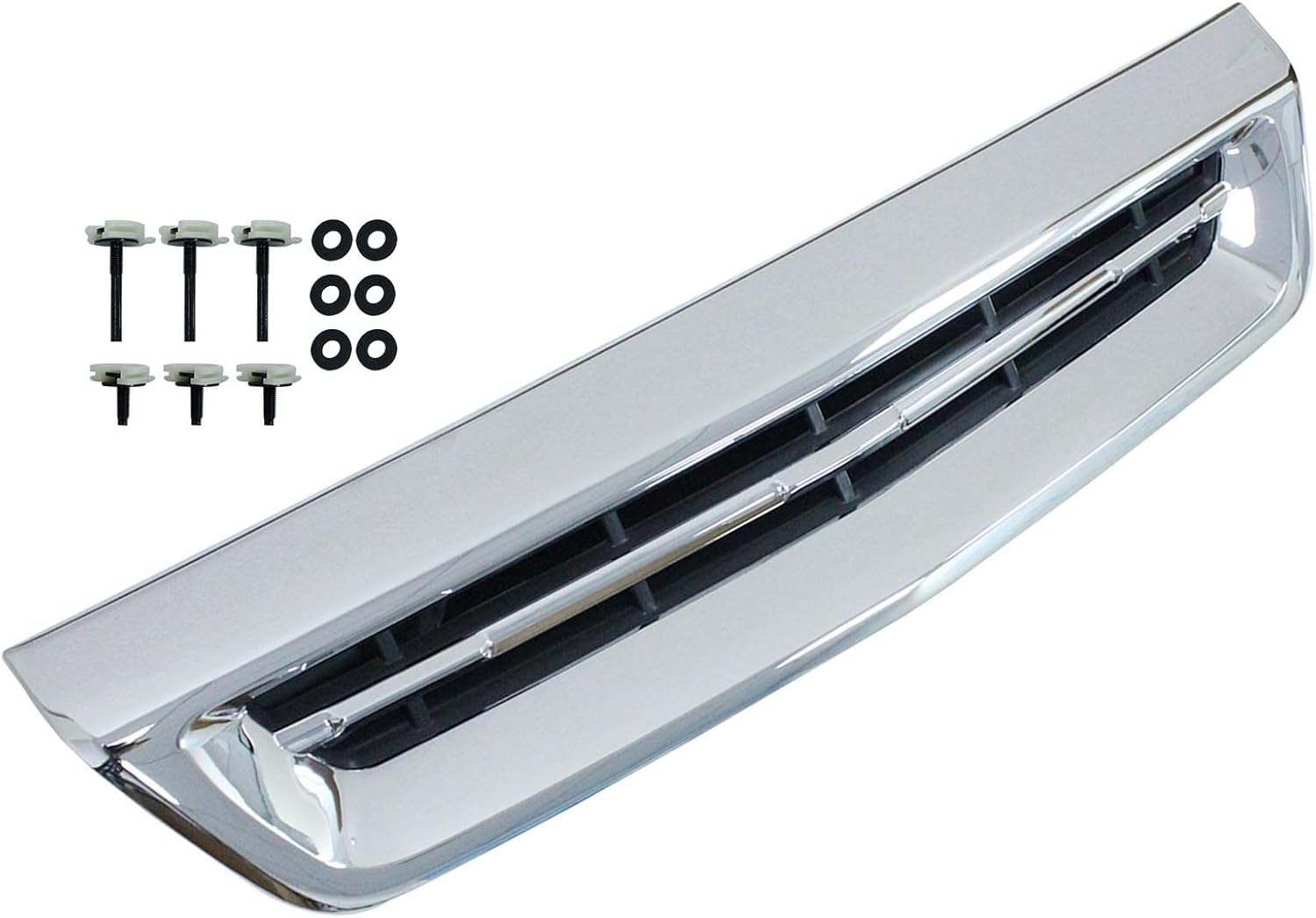 Hood Scoop Vent Grille Chrome Fits 2017-2019 Chevy Silverado 2500HD 3500HD Hood Ornamentation Vent Replacement for 84240940