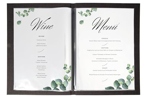 Protège-menu A4 SIGEL noir à cordon élastique pour changer facilement vos menus