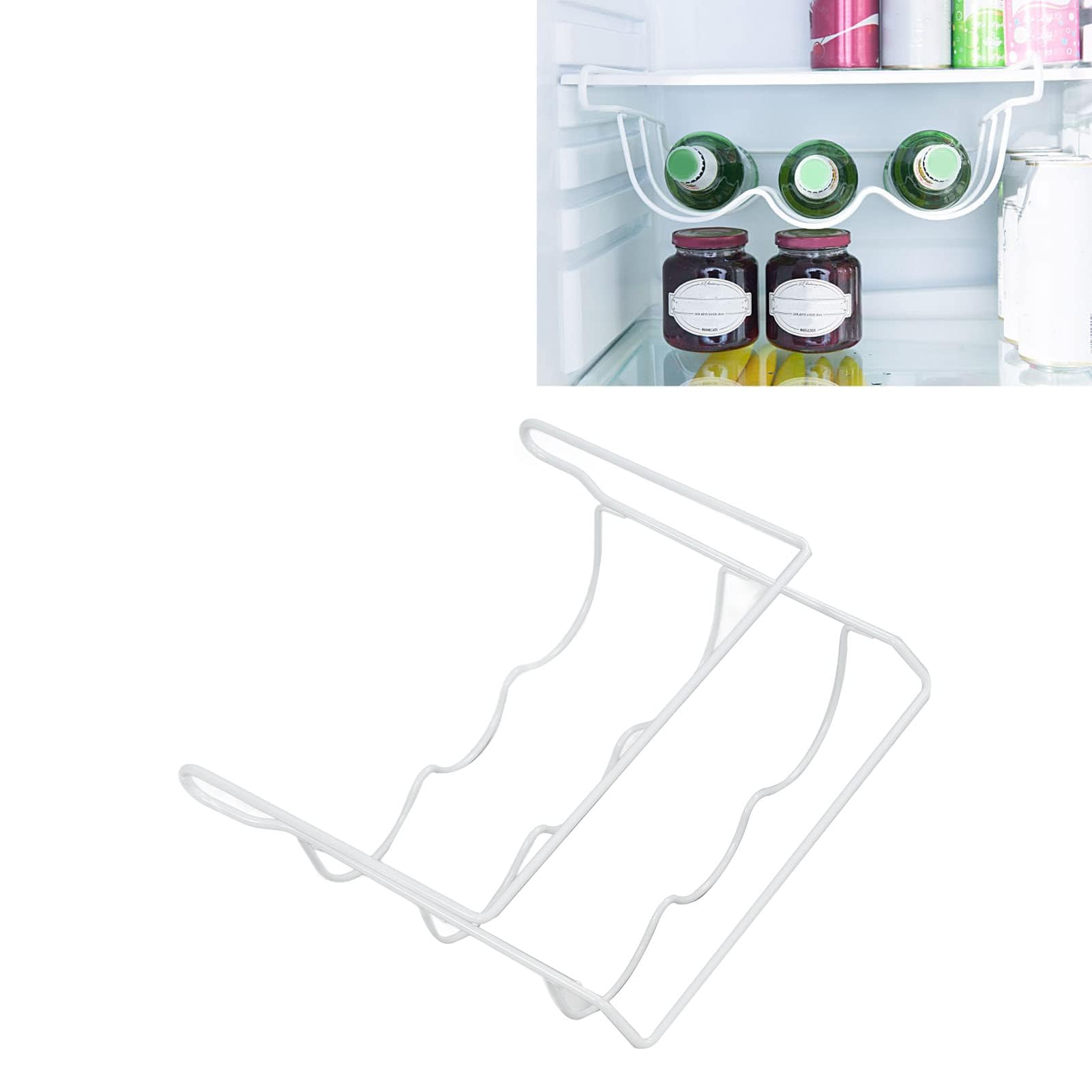 Botellero para Nevera, Soporte Universal para Botellas, 3 Botellas para Nevera, Estante para Botellas para Vino, Bebida, Estante para Vino, Organizador de Almacenamiento para Nevera