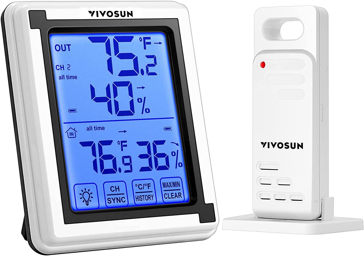 NROCK Bathroom Shower Clock, Waterproof Touch Screen Digital Clock/Hygrometer Thermometer/Countdown Timer, LCD Display, Suitable for Bathroom Shower Kitchen Cooking (khaki)