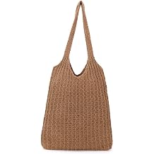 ENBEI Handmade Crochet Shoulder Bag for Women, Foldable and Lightweight Polyester Tote, Stylish & Practical Travel Purse