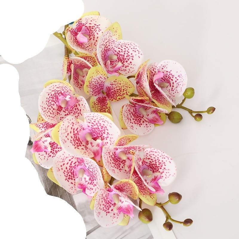 HUFFA Skandinavische künstliche Phalaenopsis-Orchideen – perfekt for Heimdekoration und Hochzeiten(Color3)