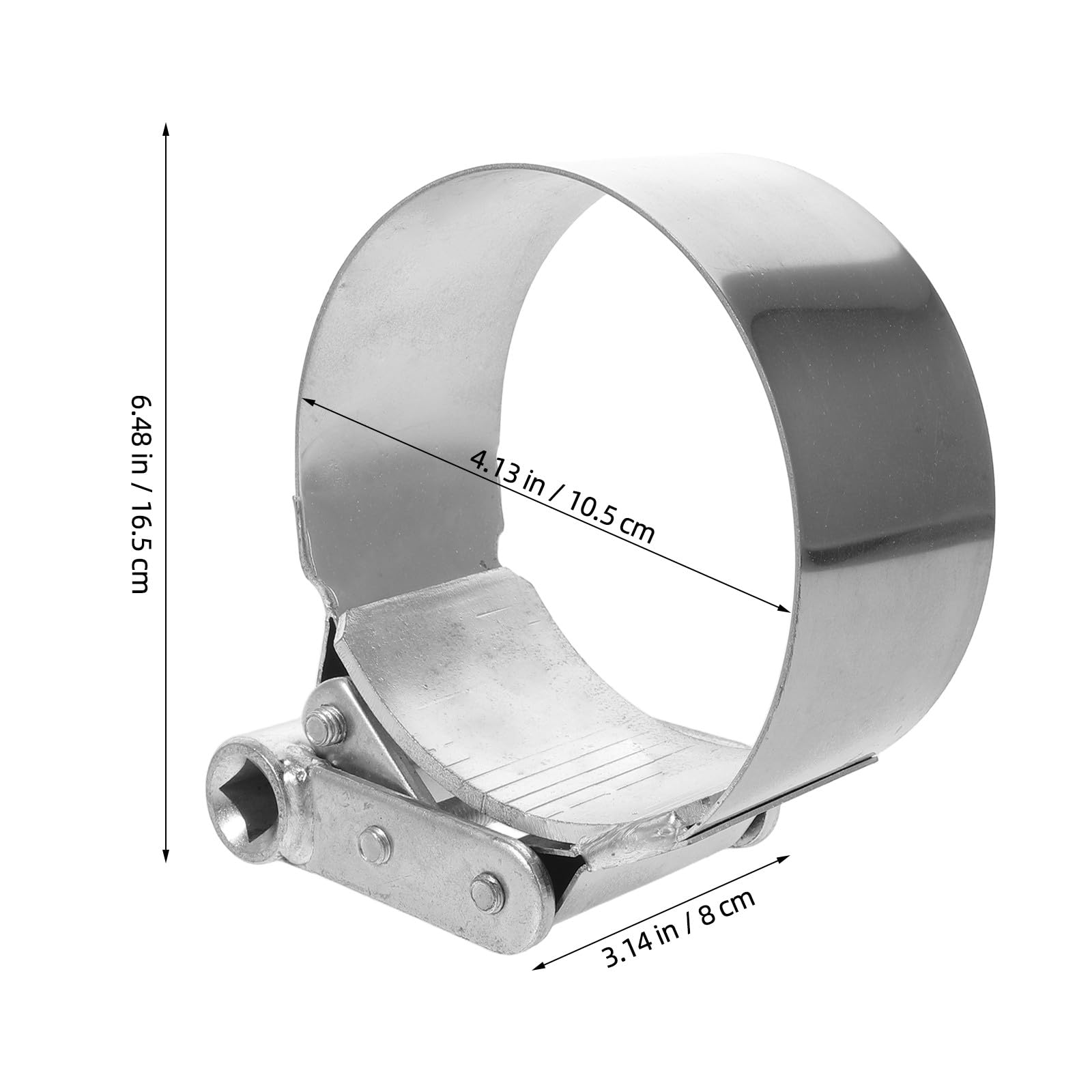 Clé à Filtre Diesel Robuste 1/2 Carré, Outil Argenté