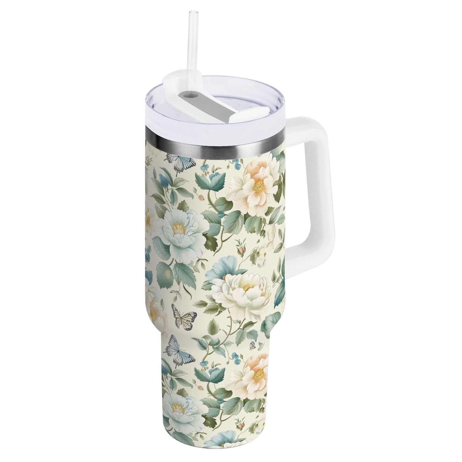 Gobelet Isotherme Papillon 1200ml - Acier Inoxydable - Garde Chaud 8h/froid 10h - Cadeau Femme Idéal