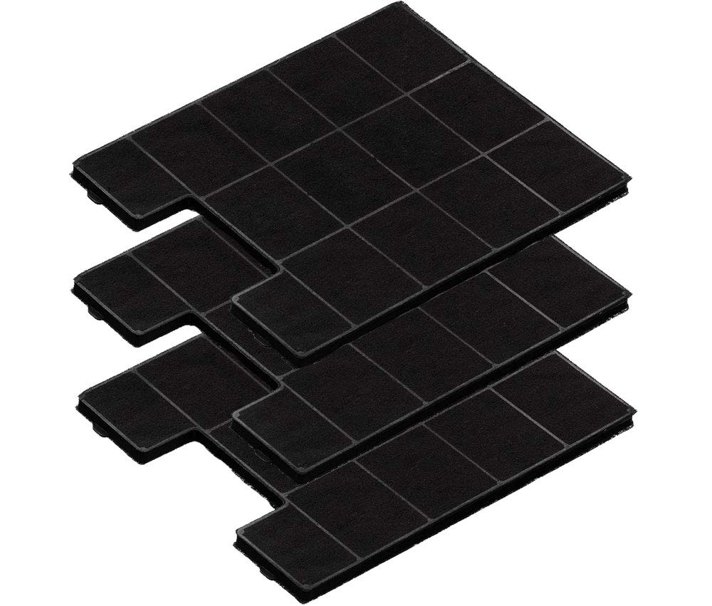 Kassettenkohlefilter - Ersatz-Kohlefilter für KF 17139 - Aktivkohlefilter für Amica-Dunstabzugshauben & Inselhauben IH 17115 E - auch für KH 17021 und KH 17127-28 x 23 x 10 cm - 3 Stück