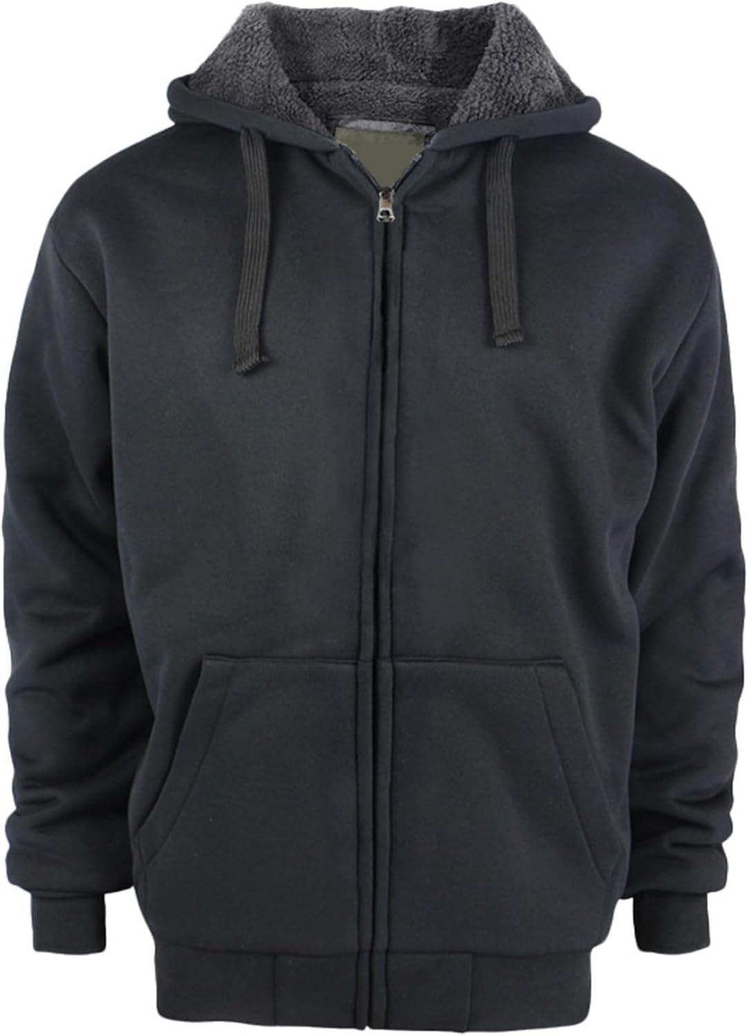 Warm Hoodies for Men Thick Fleece Lined Hoodie Full Zip up Sweatshirt with Pockets for Winter