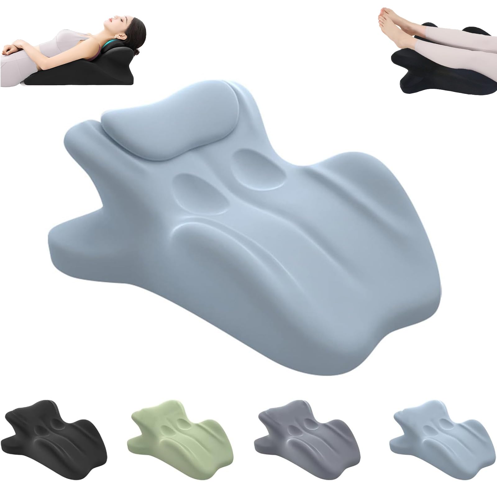Peamoo Blue Sweet Spot Pillow, 27° Angle Perfect Position Couple Pillow Enhance Experience, Sweet Love Nest Spark Wedge Cushion, Rebound Memory Foam Ergonomic Posture Support For All Postures ﻿ (Blue)