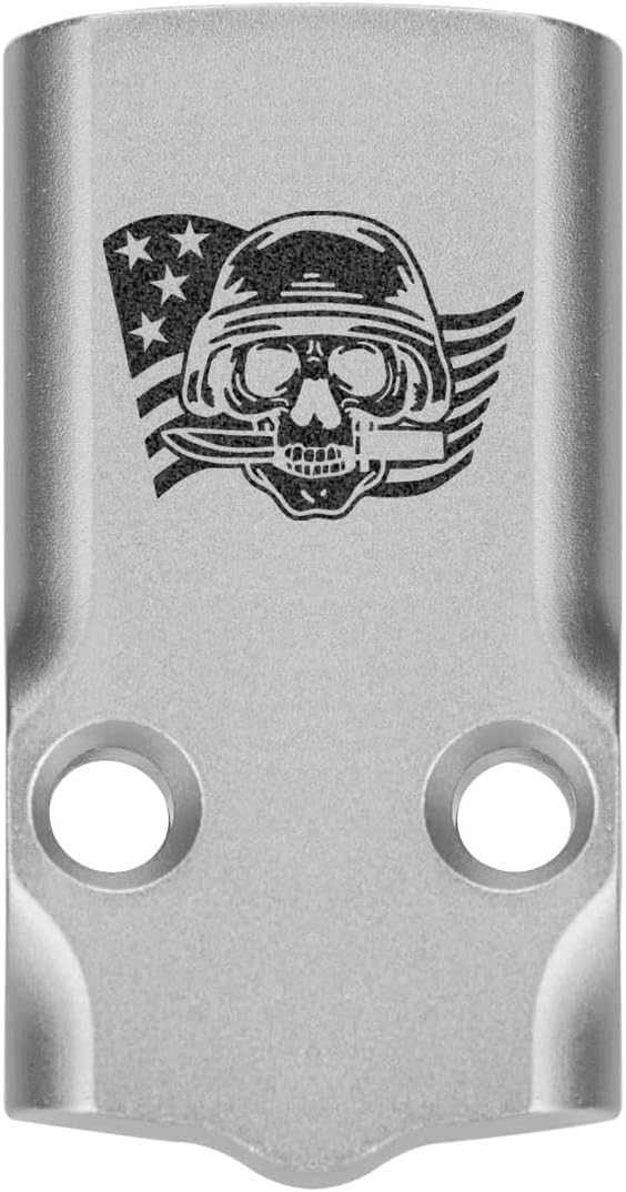 NDZ Performance MOS Optic Cover Plate for Glock 43X & 48 – Anodized Aluminum, Custom Laser Engraved Design – Made in USA – Choose Image & Color