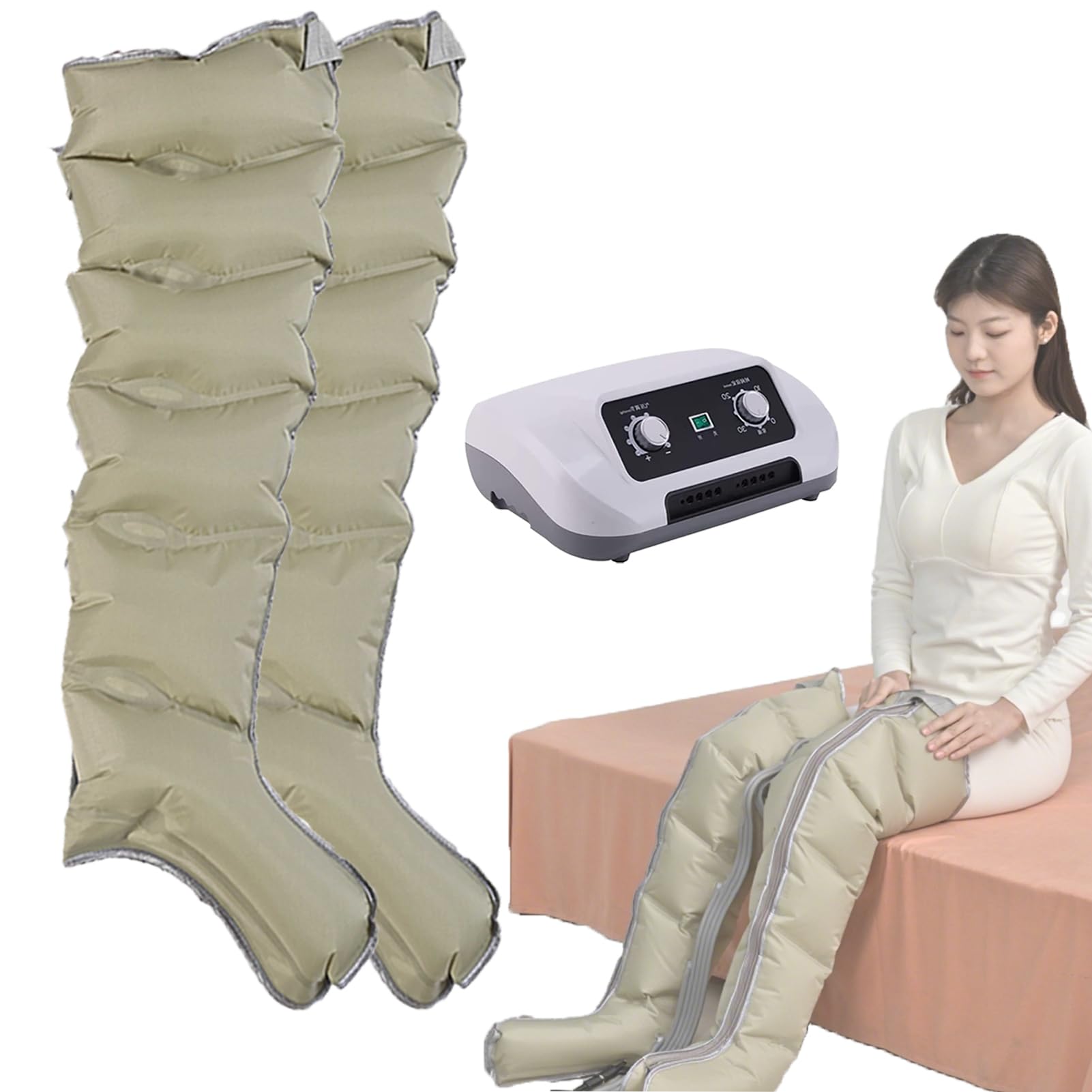Massaggiatore per il drenaggio linfatico Widppsopt, massaggiatori elettrici per piedi e gambe, allevia il dolore alle gambe con il drenaggio linfatico, migliora la circolazione, per la circo