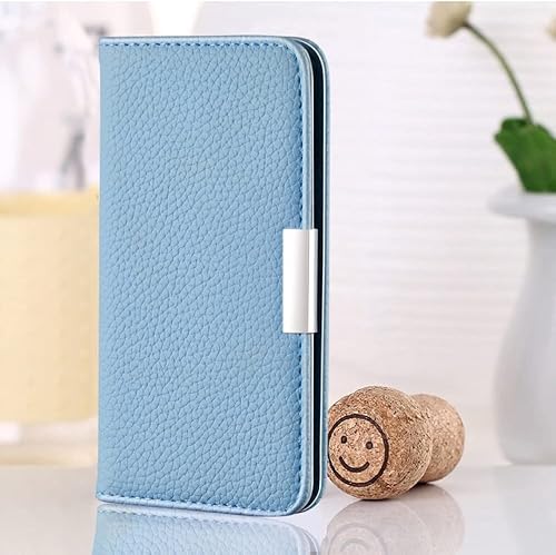 Litchi Pattern Wallet Leather Case for Samsung Galaxy A03S A12 A22 A32 A50 A51 A52 A70 A71 A72 S22 Ultra S21 FE S20 FE S10 S9,Blue,for Galaxy A72