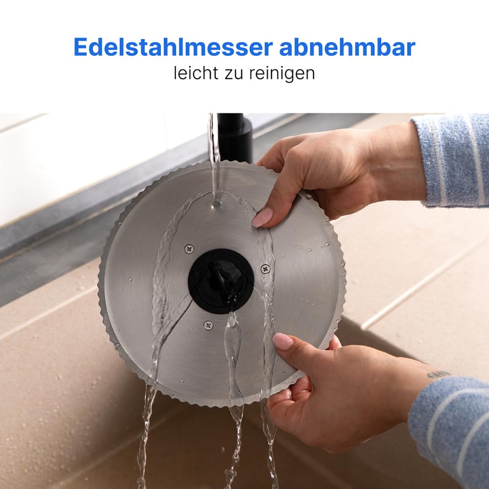 Clatronic Brotschneidemaschine Edelstahlmesser Ø 190mm Allesschneider elektrisch Schnittstärke 0-15mm MA 3585