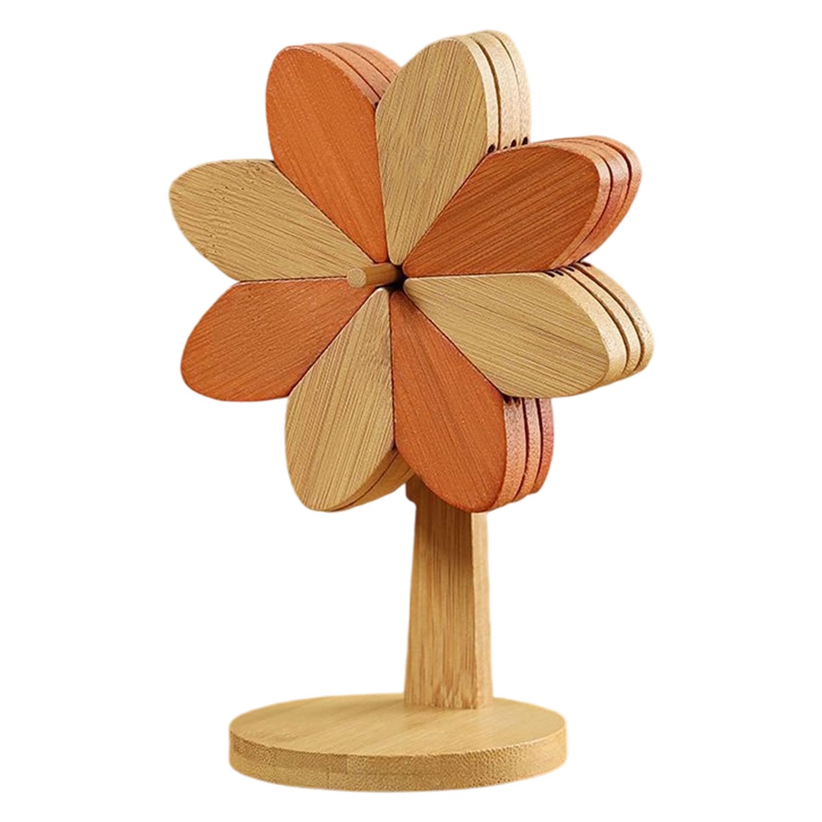 Buxuaaaa F Wooden Trivets With Stand Windmill Design Pad Or Pots Pan Bowls Kitchen Tabletop Protectors Wooden Windmill Trivet Set