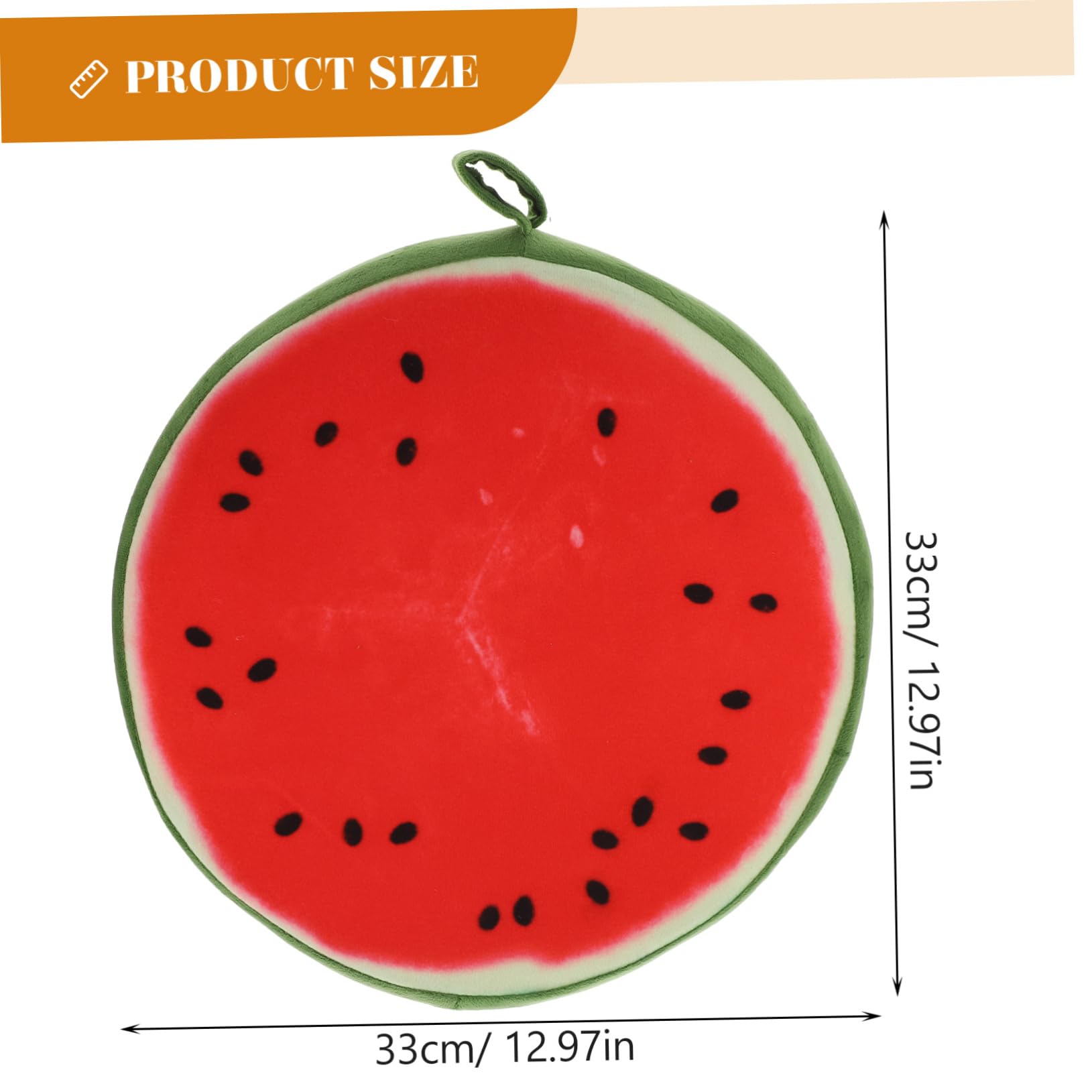 KICHOUSE Watermelon Plush Seat Cushion Pillow for Home Office Sofa Decoration Fruit Design Detachable Machine Washable Cover Comfortable Floor Mat for Relaxation