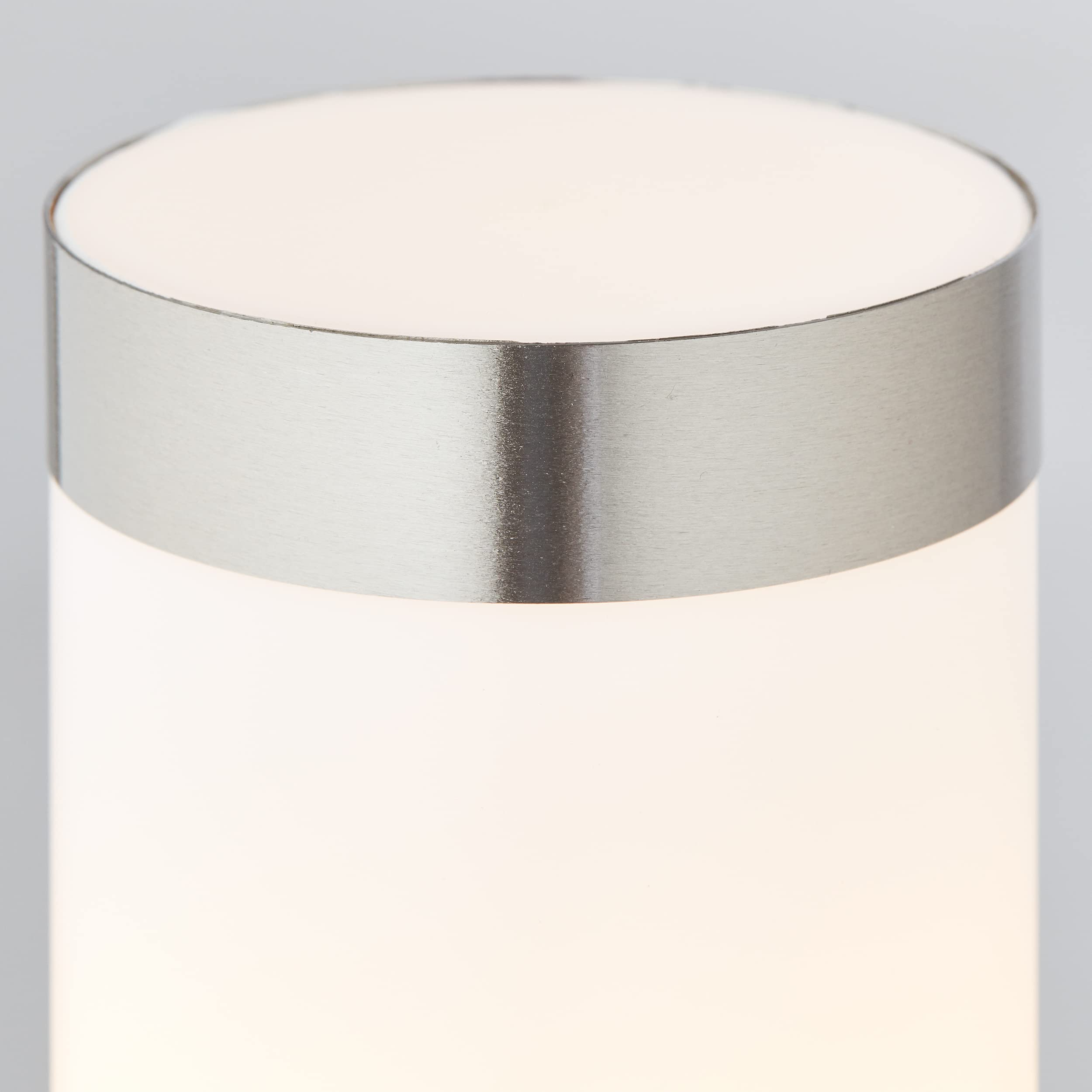 Brilliant Odporna na zachlapanie lampa LED do użytku na zewnątrz z regulowanym czujnikiem ruchu z przełącznikiem zmierzchowym do oświetlenia dekoracyjnego LED z metalu/tworzywa sztucznego, ze stali