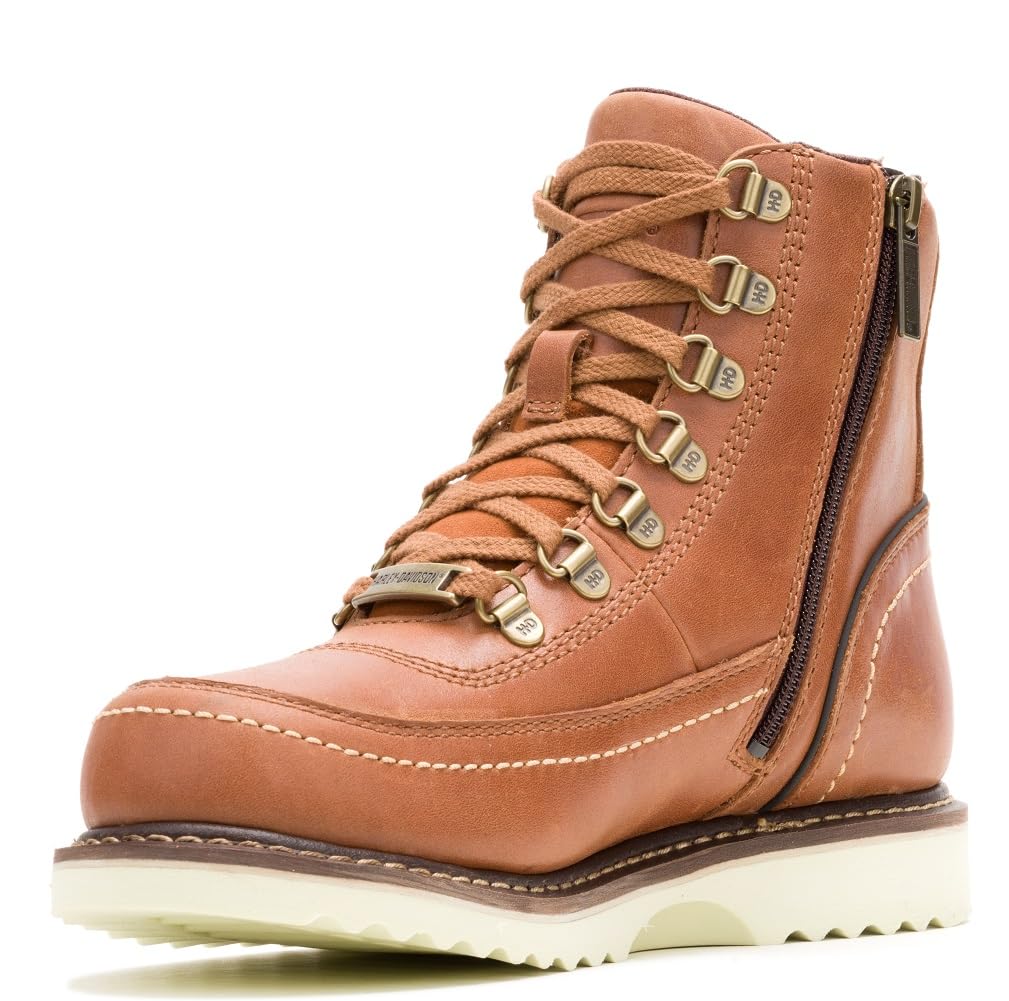 Harley-Davidson Women's Juno Lace Ride Motorcycle Boots D87316 (Brown, 7.5)