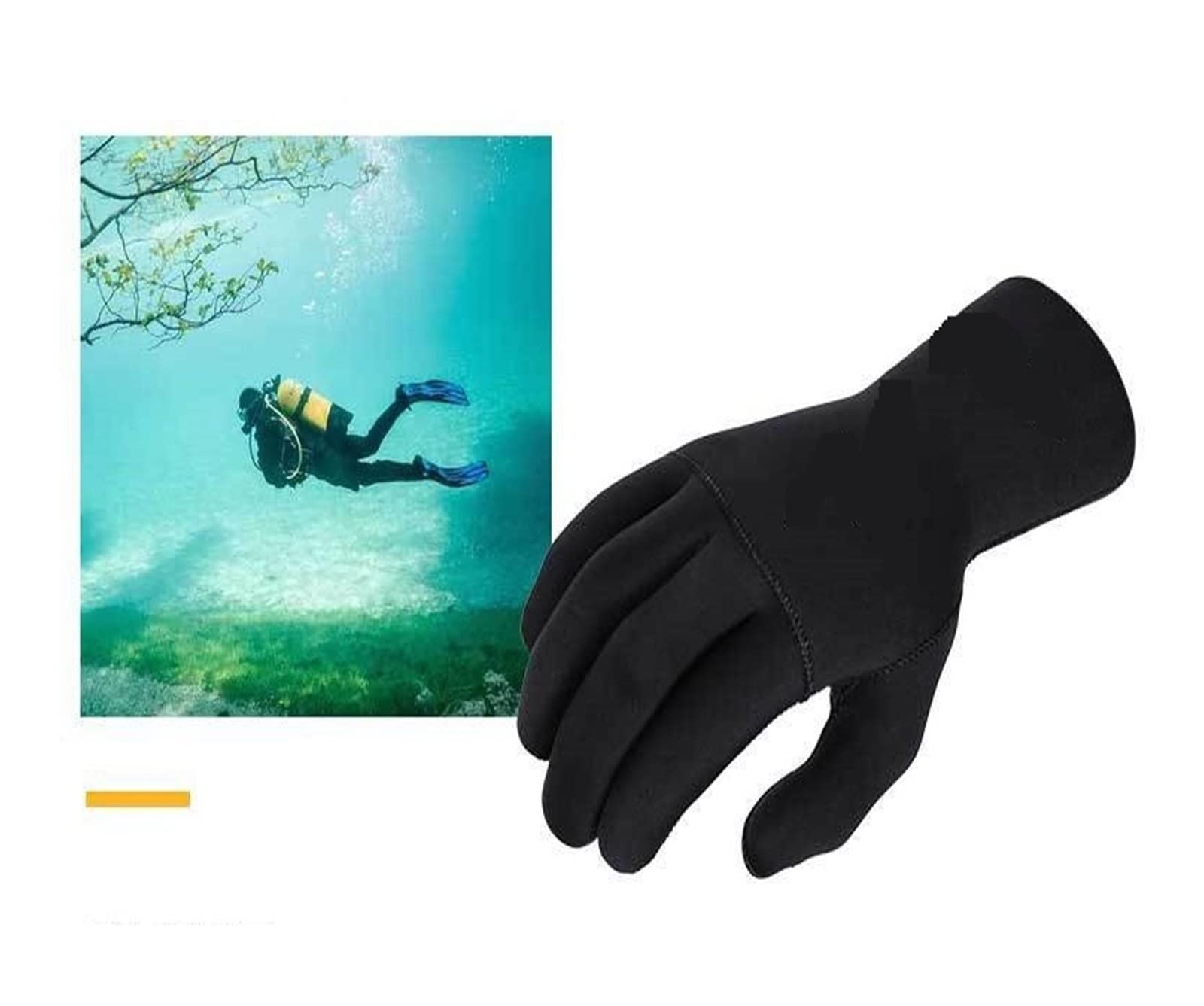 Guantes de Neopreno, Guantes de buceo de 3MM y 5MM for mantener el calor for hacer esnórquel, surf, kayak, pesca submarina, guantes de baño for nadar bajo el agua for Snorkeling Surfing Paddling Kayak