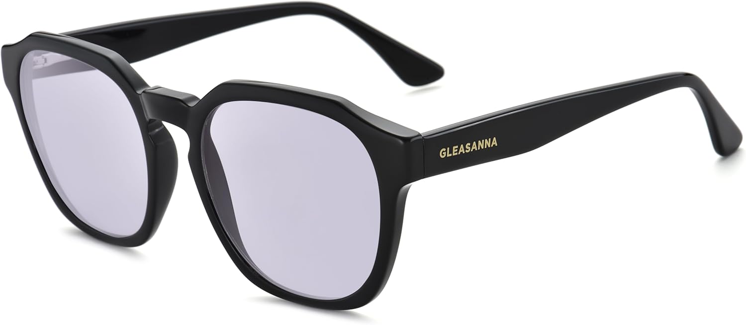 Sleep Blue Light Glasses for Woman Light Purple Dual AR Coating Lens Anti Eyestrain Computer Gaming Glasses