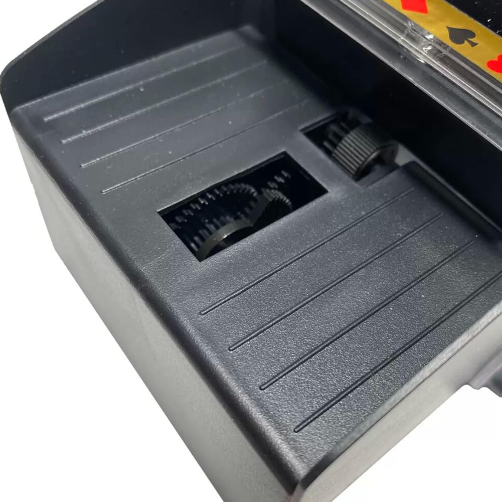 Automatique Electrique Mélangeur De Cartes 1-6 Jeux Mélangeur Automatique pour Cartes à Jouer en Plastique Jeux De Cartes pour La Maison Noir(Size:21x11.8x10cm)