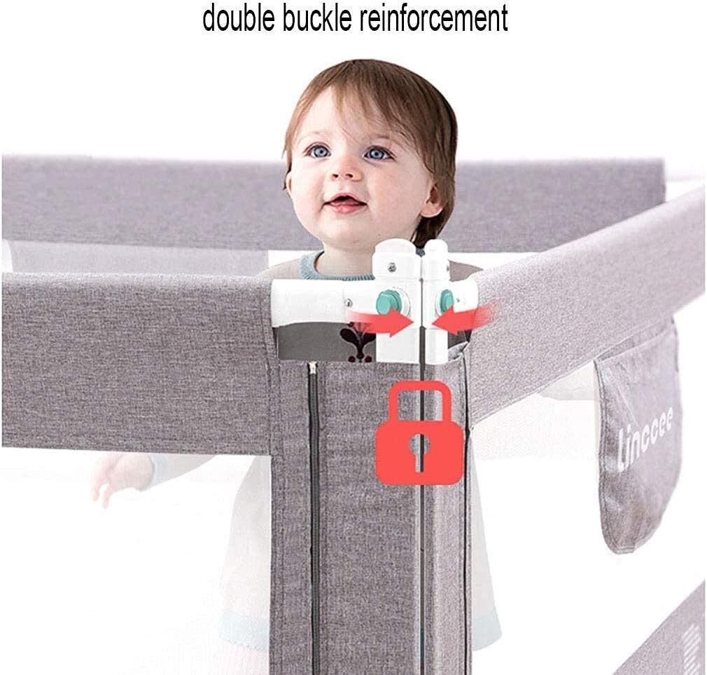 Baby Box Nursery Anti-collisione Guardrail Sollevamento Verticale Letto per Bambini con Rete ventilata Giocattolo Anti-Caduta anticollisione Regolabile in Altezza (Dimensioni: 200