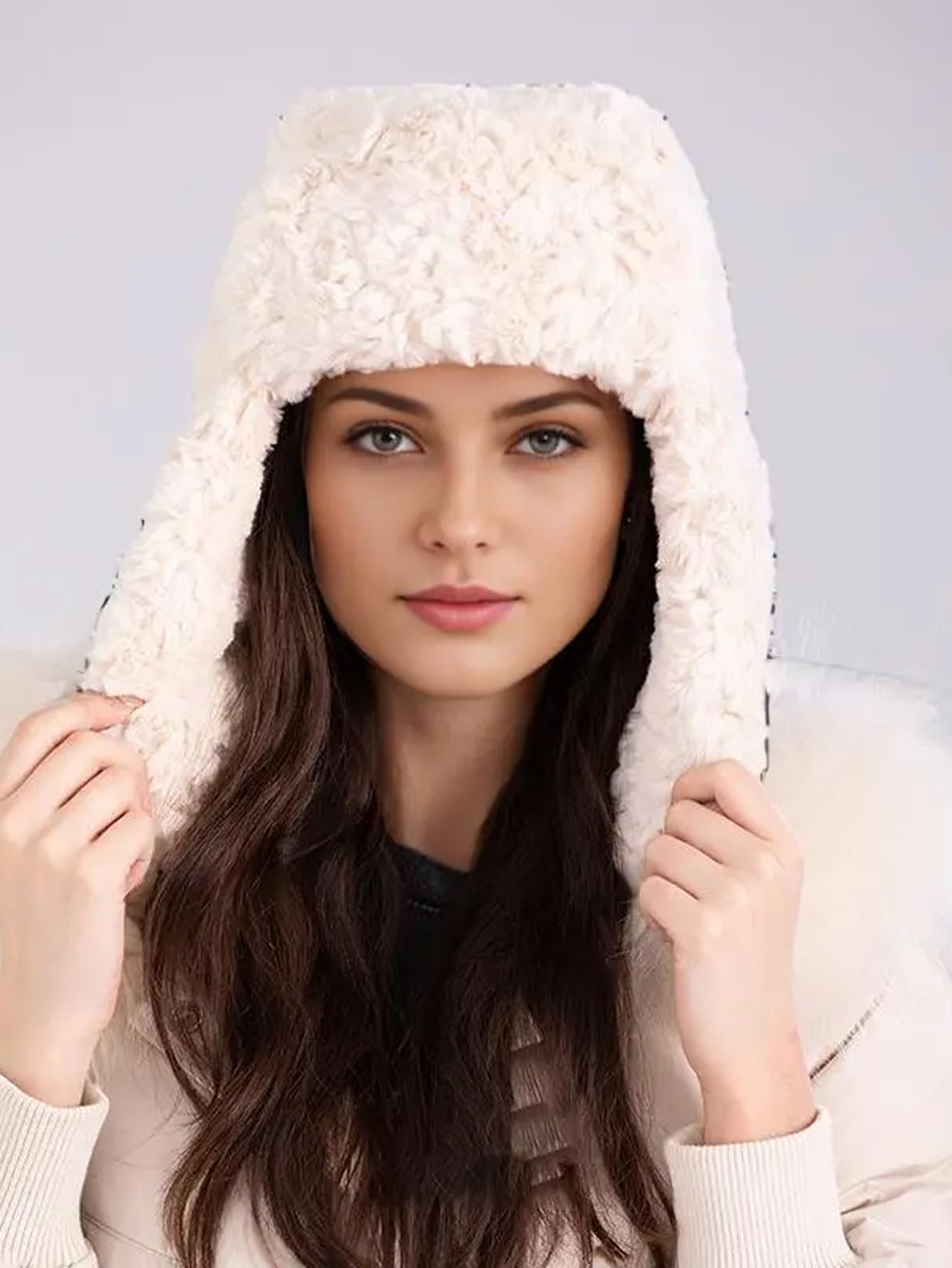 Winter Trapper Hat with Ear Flap, Adults Winter Cozy Plush Ushanka Russian Hat, Windproof Warm Winter Hat, Warm Cold Proof Ski Hunting Cycling Trapper Hats