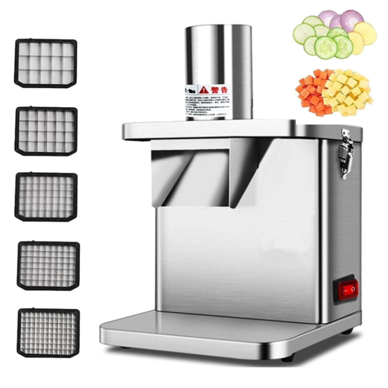 Picadora eléctrica de frutas y verduras para cebollas, zanahorias, pepinos, patatas