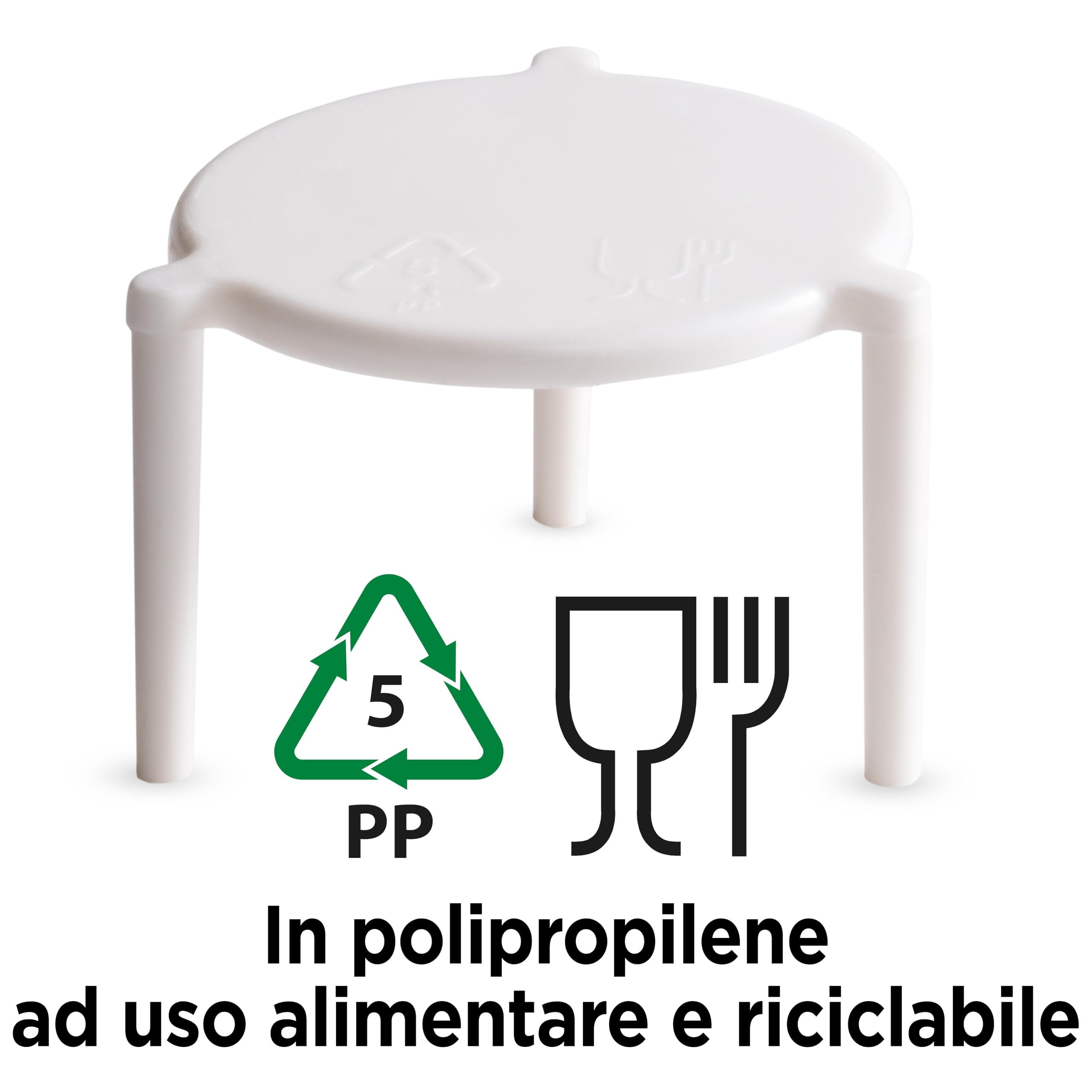 Everest Adv Distanziatori per Scatole Pizza 3 cm Supporto Pizza Saver Bianchi 250 pz