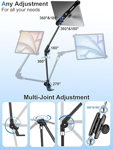 Miniatura 2 de Soporte para tablet para camión, con bloqueo de seguridad, riel de asiento antirrobo, soporte para tableta para automóvilcamión, soporte de iPad de