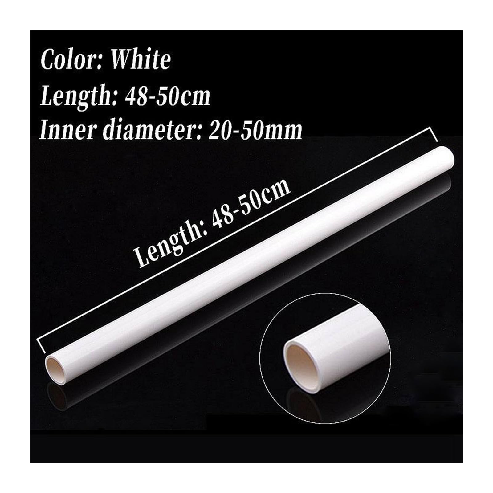 Tuyau en PVC blanc 20~50mm, connecteurs coudés directs à 90 °, Joints de débordement épais for Aquarium, raccord vidange Convient pour l'irrigation(Style 6,40mm(1Pc))