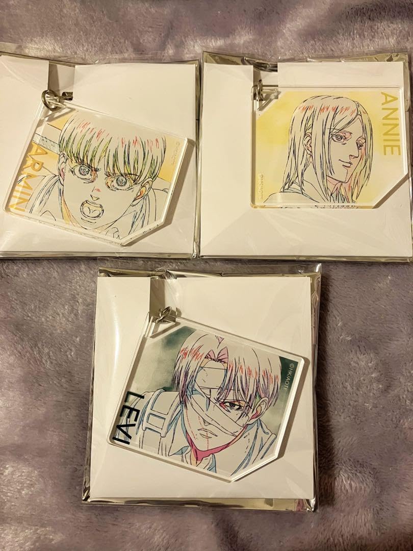 進撃の巨人 MAPPA 原画 アクリルキーホルダー リヴァイ ハンジ エレン 進撃の巨人 MAPPA 原画 アクリルキーホルダー リヴァイ ハンジ