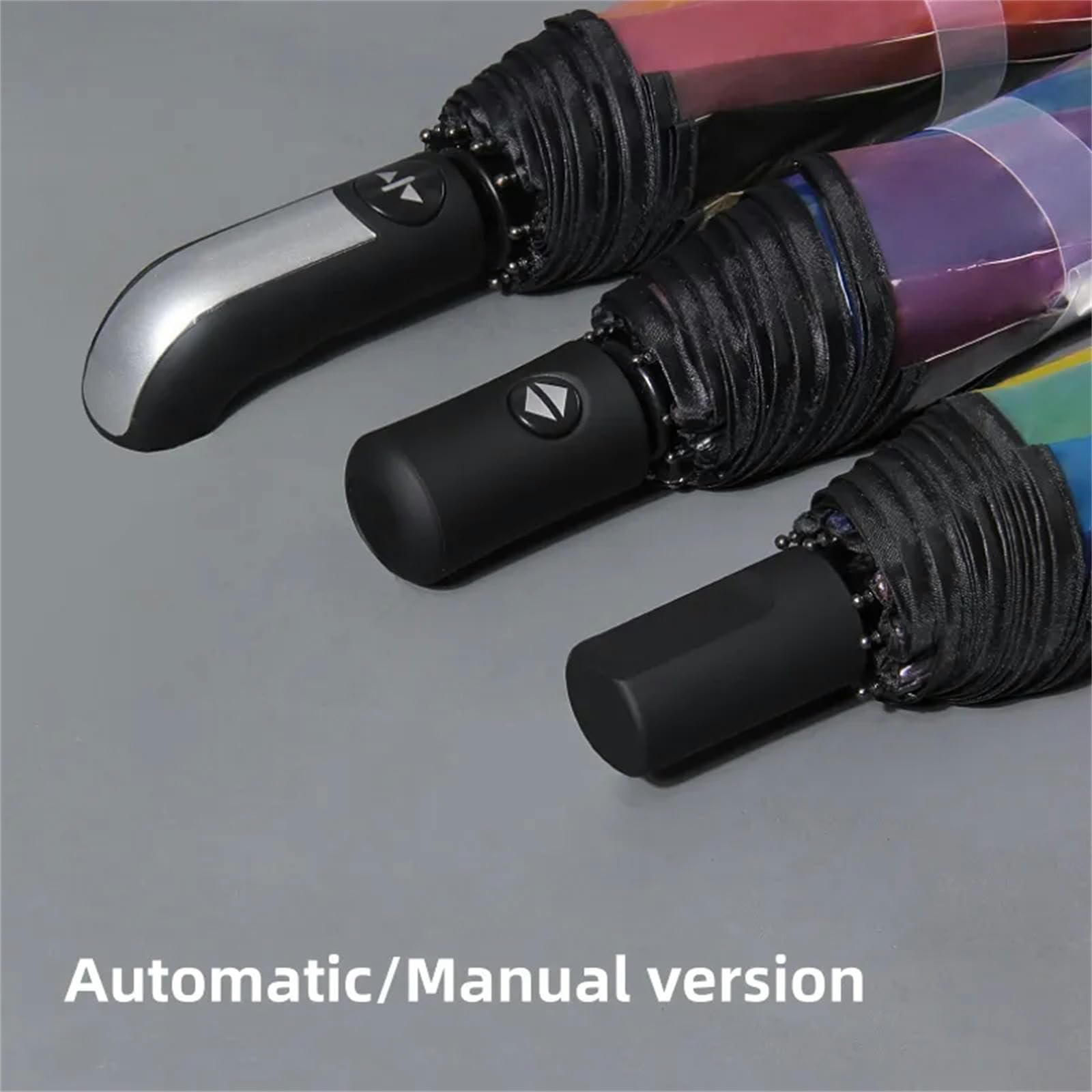 MdybF Ombrello Ombrello Trasparente A 3 Stadi Pieghevole Automatico E Manuale Selezionabile Ombrello-Cuore A-8K