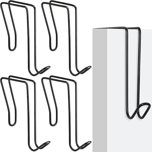 Oudain 4 Pack Wire Cubicle Hooks for Coat Wall Panel