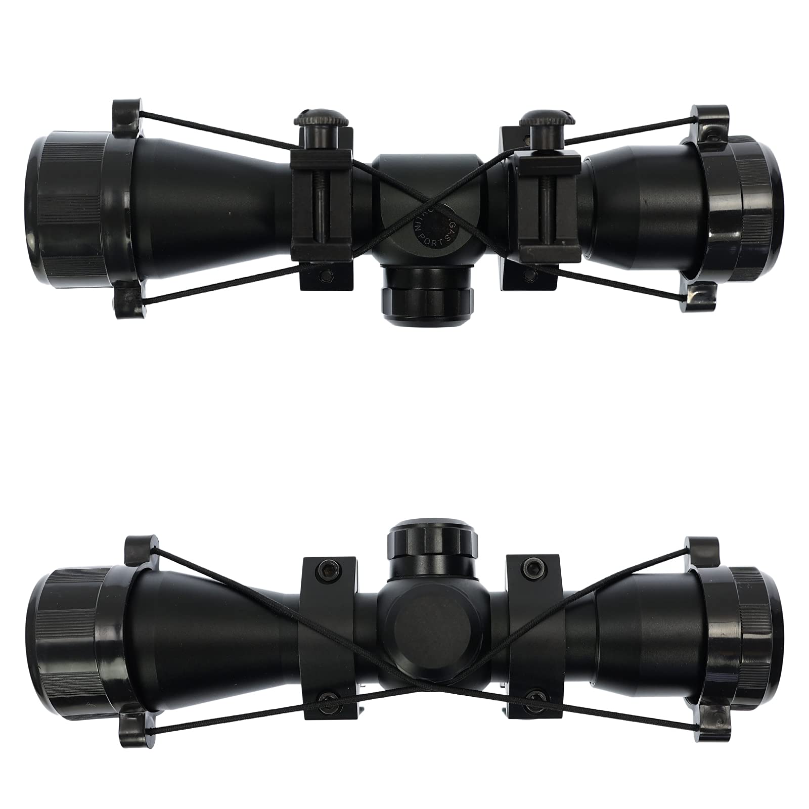 X-Bow FMA 4x32 – Zielfernrohr | aus Aluminium hat eine feste 4-fache Vergrößerung und ist mit einem Absehen 8 ausgestattet, die Optik mit 32mm Linse