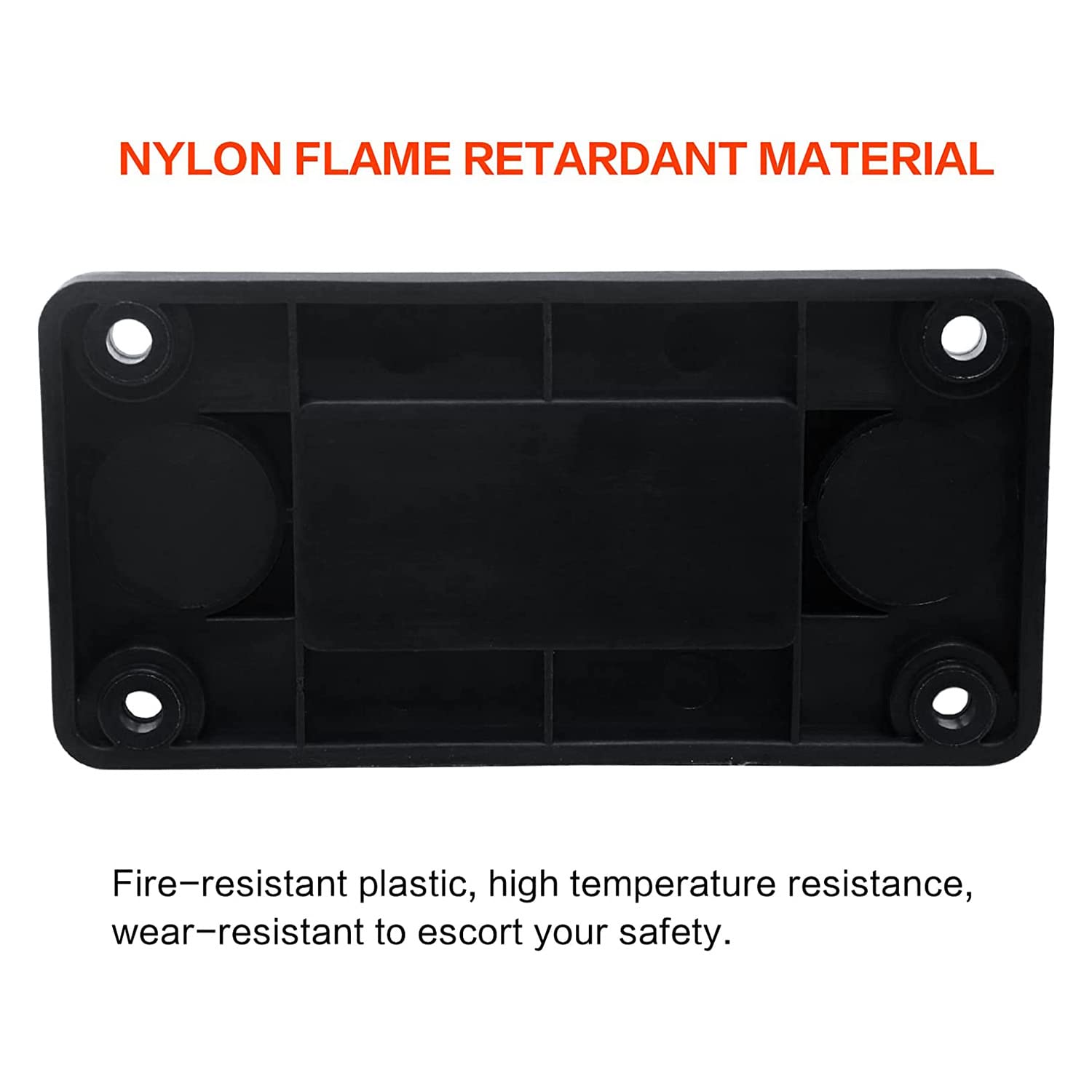 600A Bus Bar 4-Stud (3/8 Pouces) M10 High Current Copper Busbar Terminal Block Marine DC 12V 24V 48V avec Cover(Noir)