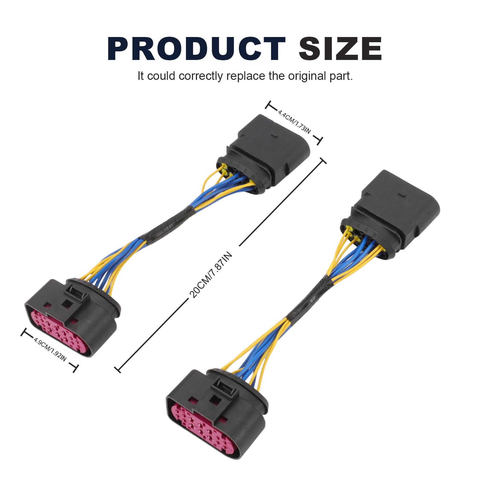 2PS Connettore per Fari Allo Xeno 10 Pin a 14 Pin per Golf Mk6 A1 A3 8P A4 A5 A6 A8 1J0973737 1J0973835 Adattatore Fanali Xenon Cavo Faro Adattatore Fari