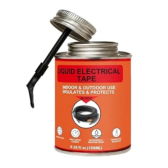 150ml Liquid Electrical Tape Insulating Repair Glue, Quick-Drying Waterproof High Temp Resistant Insulation Coating with Brush Cap for Wires Cables Outdoor Electrical Equipment Fixing